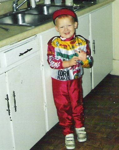 Zach dressed as Terry Labonte for Halloween!